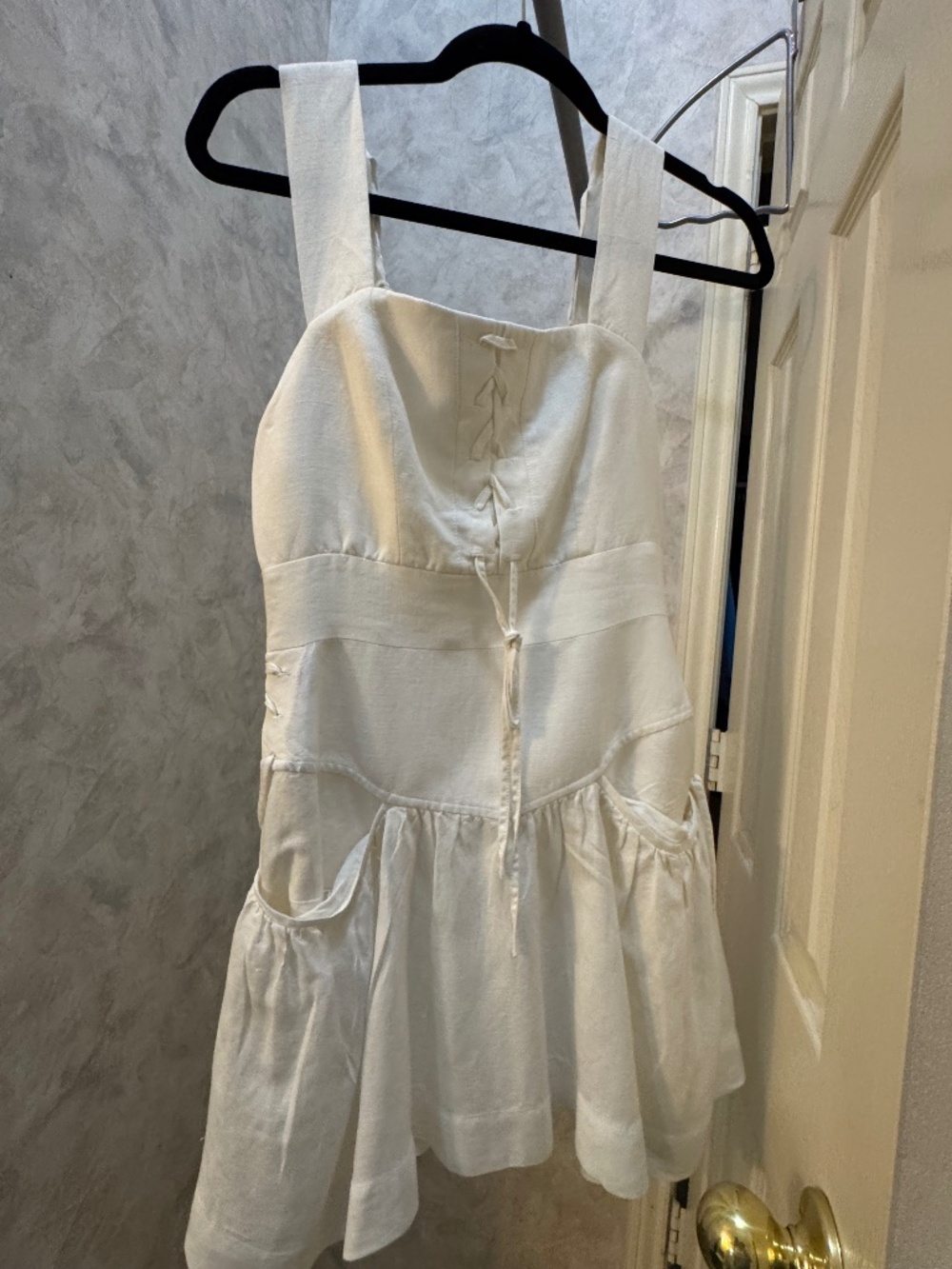 Shona Joy white linen dress